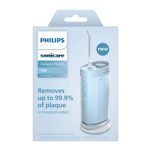 เครื่องทำความสะอาดช่องปากแบบพกพา Sonicare Compact Flosser 1000 รุ่นกันน้ำ IPX7 สีฟ้า รุ่น 78965435 ความจุ 300 มล. - Product Image 4