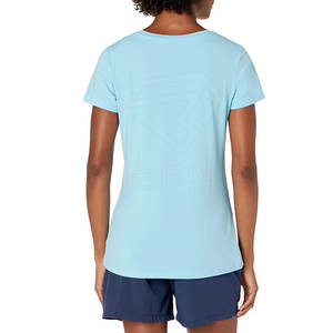 Offre Spéciale Service OEM personnalisé T-shirt à séchage rapide respirant et écologique pour femmes dernier style de tenue décontracté couleur unie léger - Product Image 3