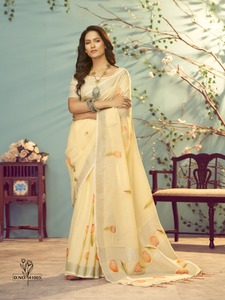 Sari fantaisie avec vente en ligne de tissu de soie doux Latkan lourd de vêtements de style indien et pakistanais - Product Image 5