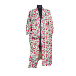 Nuevo Kimono Elegante de Alta Calidad con Estampado Digital 100% Algodón, Cuello en V, Largo Completo, Diseño Floral, Casual y Transpirable - Product Image 1