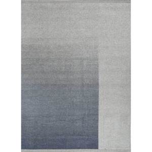 Tapis classiques en laine bleu jean tissés à la main, motif losanges et rayures rectangulaires pour la maison, le salon et le couloir - Modèle Hwl-169 - Product Image 1