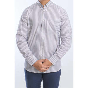 Camisas de vestir de estilo occidental ODM de algodón 100% informales para hombre XL a 6XL Cierre de un solo pecho con diseño de botón de cuello mandarín - Product Image 5