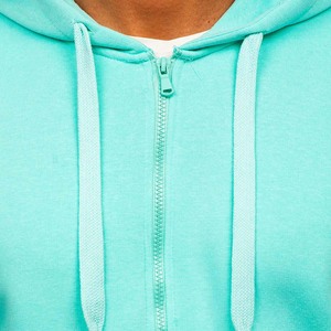 Sudadera con capucha de gimnasio de manga larga informal con bolsillo con cremallera Sudadera con capucha para hombre Unisex Fleece Full Zip Up Sudadera sólida - Product Image 6