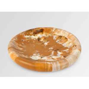 จานเรซินหินอ่อนแนววินเทจแบบปรับแต่งได้เป็นมิตรต่อสิ่งแวดล้อมเครื่องล้างจานขัดเงาทันสมัยปลอดภัยเสิร์ฟอาหาร - Product Image 1