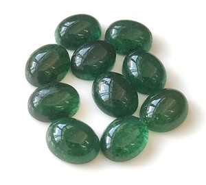 Vente en gros Aventurine naturelle Cabochon ovale dos plat gemmes 3x5mm-20x30mm pierres précieuses vertes en vrac pour la fabrication de bijoux - Product Image 3