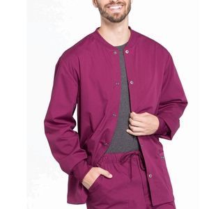 Chaqueta médica multiusos Diseño elegante y lona transpirable ligera para trabajadores de clínicas de hospitales - Product Image 4
