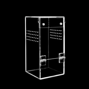 <span class=keywords><strong>Terrarium</strong></span> pour araignées sauteuses et tarantules en acrylique transparent de 3x3x6 pouces avec boîte magnétique miniature, cage pour animaux de compagnie - Product Image 1