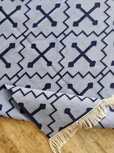 Tapis de laine faits à la main de haute qualité meilleurs ensembles de tapis brodés à tissage plat de vente abstrait pour l'utilisation de porte de salon de prière - Product Image 3