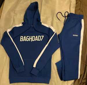 <b>Men's</b> Slim Fit Full <b>Black</b> Pullover Sports Tracksuit Plus Size Gym Top and Joggers Pants with Rhinestone & Washed Techniques - Product Image 4