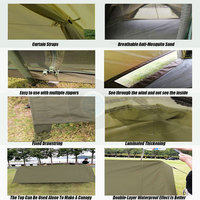 Vente chaude Grand Espace Tente Imperméable Camping En Plein Air Soulagement Tente Coton Toile Lodge Tente pour Camping