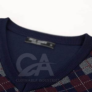 Pull-over sans manches en tricot pour homme à vendre Pull-over en tricot sans manches à la mode pour hommes Tenue décontractée élégante - Product Image 5