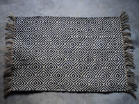 Vielseitiger Jute Bohemian Öko-freundlicher Rutschfester Kelim Teppich Handgewebter Flachwebteppich Designer Türmatte Küche Gebetsraum