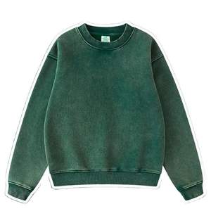 Venta al por mayor Sudadera de cuello redondo vintage ropa de calle lavado jersey de manga larga 100% algodón lavado ácido sudaderas con capucha BAR - Product Image 1