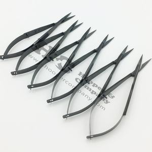 Tijeras de resorte Punta recta y Punta curva Tijera Tijeras de cejas de pestañas de acero inoxidable sostenible Logotipo personalizado Visón afilado - Product Image 6