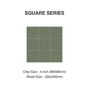 Azulejos de baño, azulejos de mosaico de porcelana cuadrados de bosque de 98mm, cuerpo completo para diseño de pared de suelo interior y exterior para hoteles, 300x300mm - Product Image 2