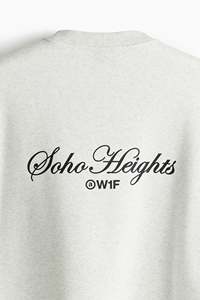 Sudadera bordada holgada de algodón para hombre, camiseta blanca de manga larga con cuello recortado y Costilla redonda con hombros caídos - Product Image 3