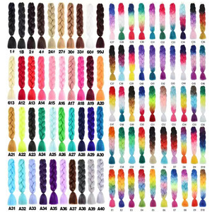 Chất Lượng Cao 3 Tone Ombre Jumbo Bím Tóc Tổng Hợp Yaki Kết Cấu Siêu Biểu Hiện Bện Phần Mở Rộng Tóc Bán Buôn - Product Image 6