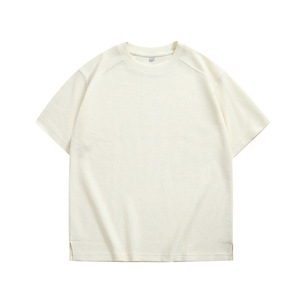 Venta al por mayor 270gsm hombres camisetas Unisex en blanco de gran tamaño de algodón de peso pesado Camiseta 100% algodón sólido para los hombres - Product Image 3