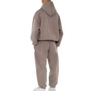 Logo brodé personnalisé 100% coton veste de course pour hommes unisexe bouffée impression survêtements fermeture éclair complète sweats à capuche pour hommes - Product Image 4