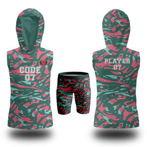 Uniformes de Fútbol Americano Personalizados con Logotipo, Transpirables, Antibacterianos, de Secado Rápido, sin Mangas, con Diseño de Bandera Estadounidense, Conjuntos de Camisetas 7V7 7on7 - Product Image 6