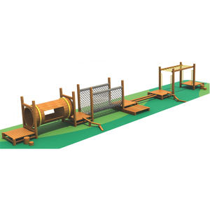 Cadre en bois de sport Aire de jeux pour enfants Escalade Guerrier Ninja Ensemble d'obstacles en bois Jardin Cour Équipement pour enfants - Product Image 1