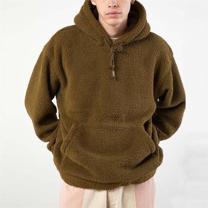 Sweat-shirts à capuche en sherpa pour femmes, hommes et jeunes, avec logo personnalisé brodé, doublés, 100% coton, sweat-shirts en sherpa pour hommes - Product Image 1