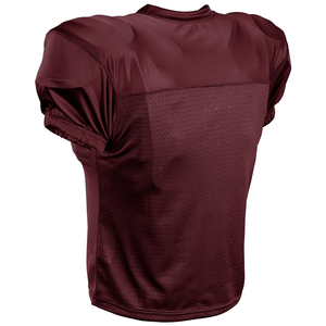 Conjunto de Compresión para Entrenamiento de Jugadores Jóvenes de Fútbol Americano, Estilo Jersey Color Granate, Personalizado por Sublimación, 7 Bandera, Camisetas Transpirables - Product Image 5