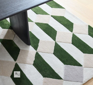 Alfombra de lana con mechones a mano Alfombra de diseño de caja a medida para el hogar para sala de estar Dormitorio Salón Tamaños disponibles 5x8 8x10 10x14 12x15 - Product Image 2