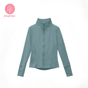 Mukasa Slim-Fitting Stand Collar Short Coat yoga wear set mujeres - Product Image 5