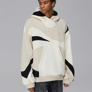 เสื้อกันหนาวสวมหัวมีฮู้ดโอเวอร์ไซส์สำหรับผู้ชายเสื้อสวมหัวปักโลโก้สีแบบไม่สมมาตรสำหรับฤดูหนาว - Product Image 6