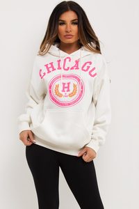 100% algodón personalizado marfil mujer longitud completa Zip Hoodie antiarrugas transpirable gimnasio entrenamiento cuello con capucha - Product Image 2