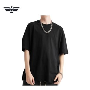 Camisetas de Jersey para Hombre, Corte Regular, 100% Algodón, Logotipo Personalizado Impreso, Antiencogimiento, Tejido de Punto, Más Vendidas, Diseño Liso, 200 Gramos, 2026 - Product Image 4