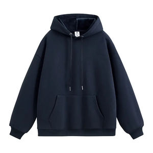 Sweat-shirt à capuche en coton éponge unisexe 480g haute qualité coupe ajustée Logo personnalisé à la mode pour la saison d'hiver pour hommes femmes - Product Image 5