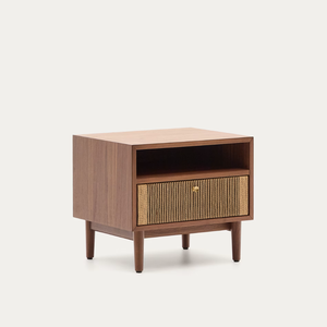 Mesita de noche de madera de estilo moderno, un cajón con cordón para el hogar, Villa y Hotel, mesita de noche, muebles de dormitorio - Product Image 6