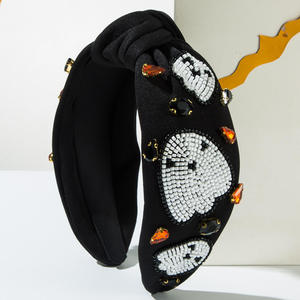 ที่คาดผมแฟชั่นงานปาร์ตี้ฮาโลวีนเป็นมิตรต่อสิ่งแวดล้อมงานปาร์ตี้แนวฮาโลวีนงานปักประดับลูกปัดรูปผีฟักทองสำหรับเด็กผู้หญิง - Product Image 2