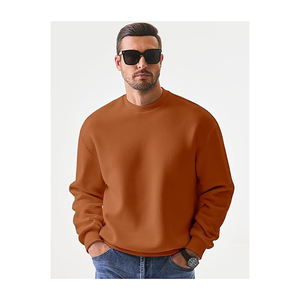 Sudadera Pull-Over de algodón 100% de peso pesado para hombre con logotipo personalizado 400 + GSM patrón sólido bordado de calidad superior para invierno - Product Image 6