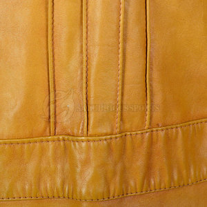 Manteau long en cuir pour homme, automne-hiver 2024, tendance, camel, 80% duvet, tissu respirant tricoté, vente en gros - Product Image 5