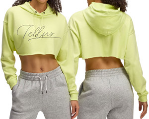 Camiseta recortada informal para mujer de la mejor calidad, Top corto sólido de secado rápido con cuello redondo, estilo de calle Popular para mujer - Product Image 1
