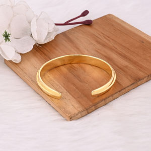 Brazalete Ajustable de Latón Chapado en Oro de Alta Calidad, Brazalete Hecho a Mano para Mujer, Joyería de Latón, Fabricante Mayorista - Product Image 6