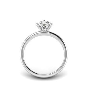Bague solitaire AJRETAIL en or blanc sertie de diamants de laboratoire taille brillant 1 carat, couleur E, clarté VS1, IGI - Product Image 3