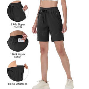 Shorts Deportivos de Lona Elástica para Mujer, Cintura Alta, Secado Rápido, Ecológicos, con Cierre de Cordón, para Gimnasio, Fitness, Running y Ropa Deportiva - Product Image 5