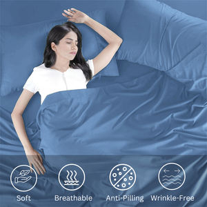 Taille de luxe ensemble complet King couette ensemble 100% coton écologique 200TC plaine personnalisé pour les entreprises - Product Image 3