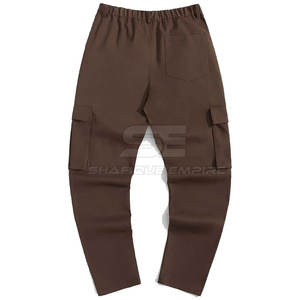 Pantalones Cargo de algodón 100% para hombre, ropa de entrenamiento informal, diseño de cintura media, ligero, de talla grande, uso al aire libre, servicio OEM transpirable - Product Image 2