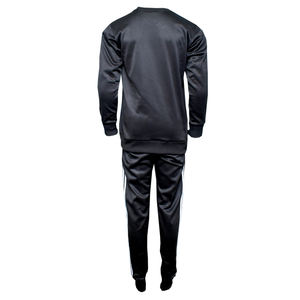 Ensemble de survêtement unisexe noir personnalisé avec logo pour hommes et femmes, deux pièces, vêtements de sport, jogging, OEM ODM, vente en gros, vêtements de sport - Product Image 4