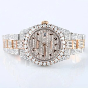 Fancy Latest VVS Moissanite Diamond Luxury Mechanical <b>Watch</b> for Men Full <b>White</b> Customizable Hip Hop Style with Quartz Movement - Product Image 2