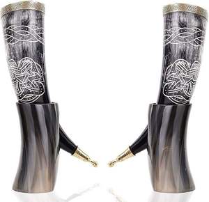 Corne à boire polie Buffalo Viking écologique 100% naturelle, différentes tailles, prix de gros - Product Image 6