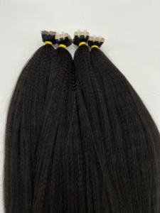 Noir jais vietnamien longues cuticules alignées bande Yaki Style Mic Bundles Remy Grade sans produits chimiques Extensions de cheveux humains - Product Image 5