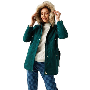 Parkas de invierno para mujer de alta calidad, chaquetas para mujer, abrigo cálido de felpa de manga larga, impermeable con chaqueta Parka desmontable para mujer - Product Image 1