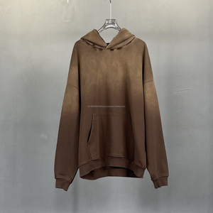 Sweat à capuche unisexe personnalisé, vintage, dégradé, à capuche, surdimensionné, délavé à l'acide, lourd, décontracté - Product Image 4