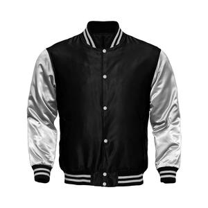 Chaqueta superunisex de satén de seda de Bombardero a granel de la mejor calidad, chaquetas universitarias de béisbol personalizadas, satén universitario de Letterman para hombre - Product Image 4